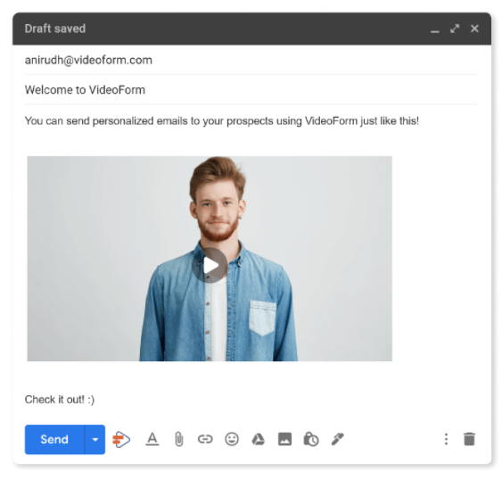 VideoForm personalized email